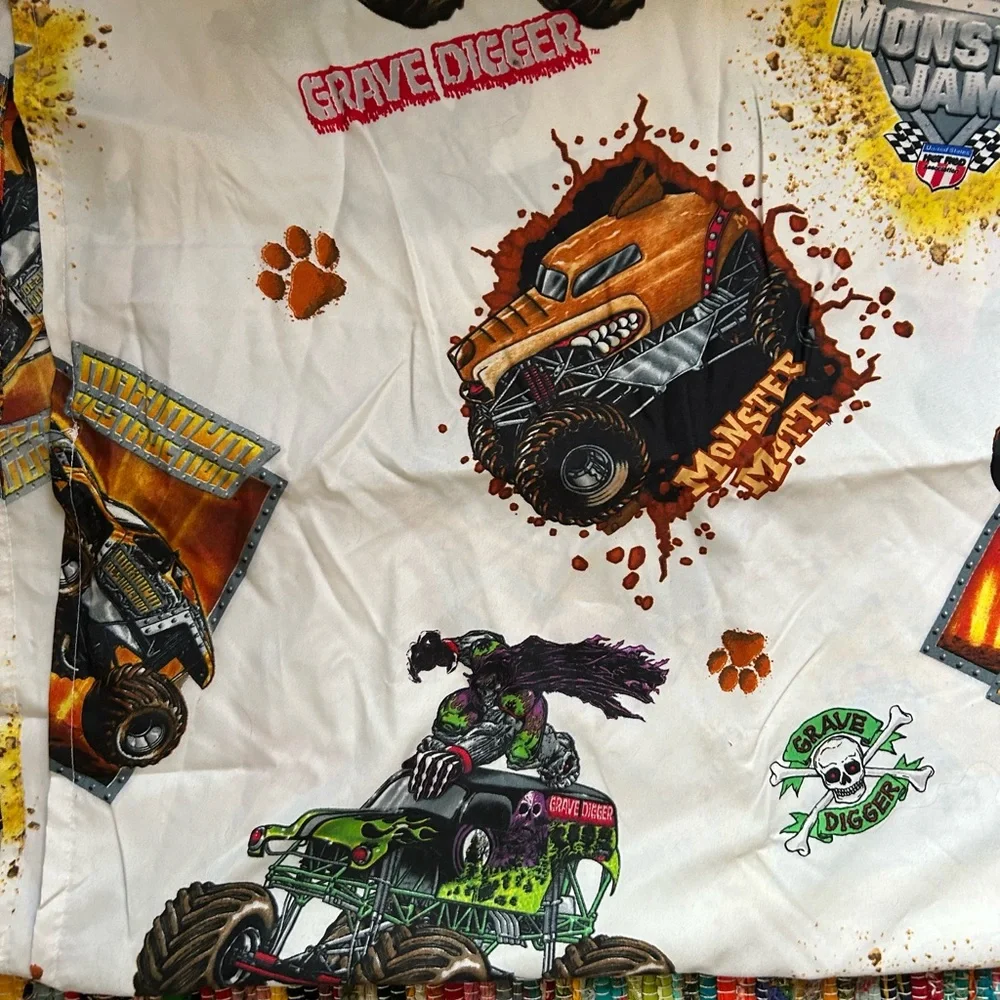 Monster Jam Twin Bed Flat Sheet